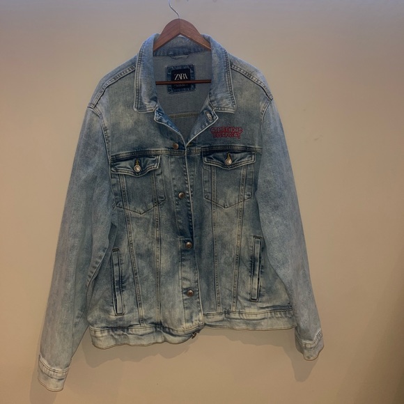 Zara graphic Jean jacket - Picture 2 of 4